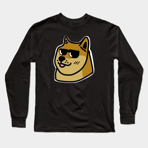 Cool Doge Long Sleeve T-Shirt by Graograman